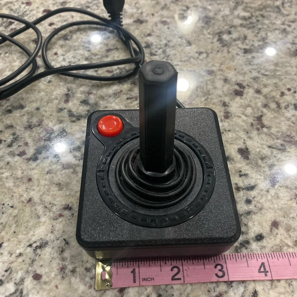 Atari joy stick with left hand adapter Preowned good working condition